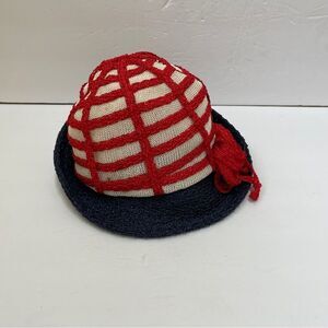 VINTAGE RED, WHITE AND BLUE BUCKET HAT